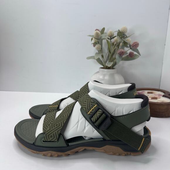 Kuru Current Strappy Comfort Sandal Olive Green/Yellow Men\'s 13 Medium NWD main image 11